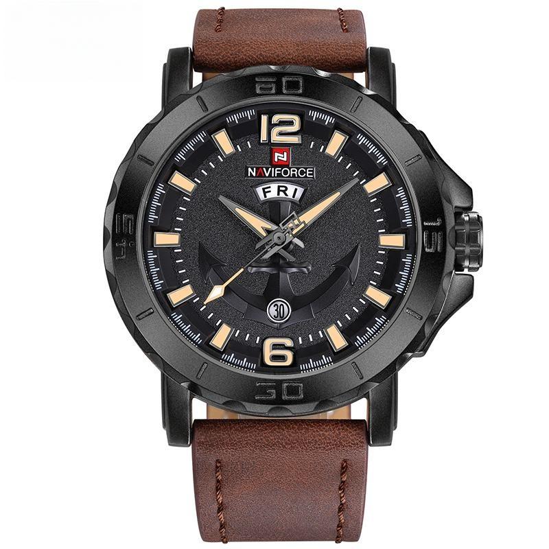 Men's Quartz Watches Leather Strap Casual Sport Wristwatch