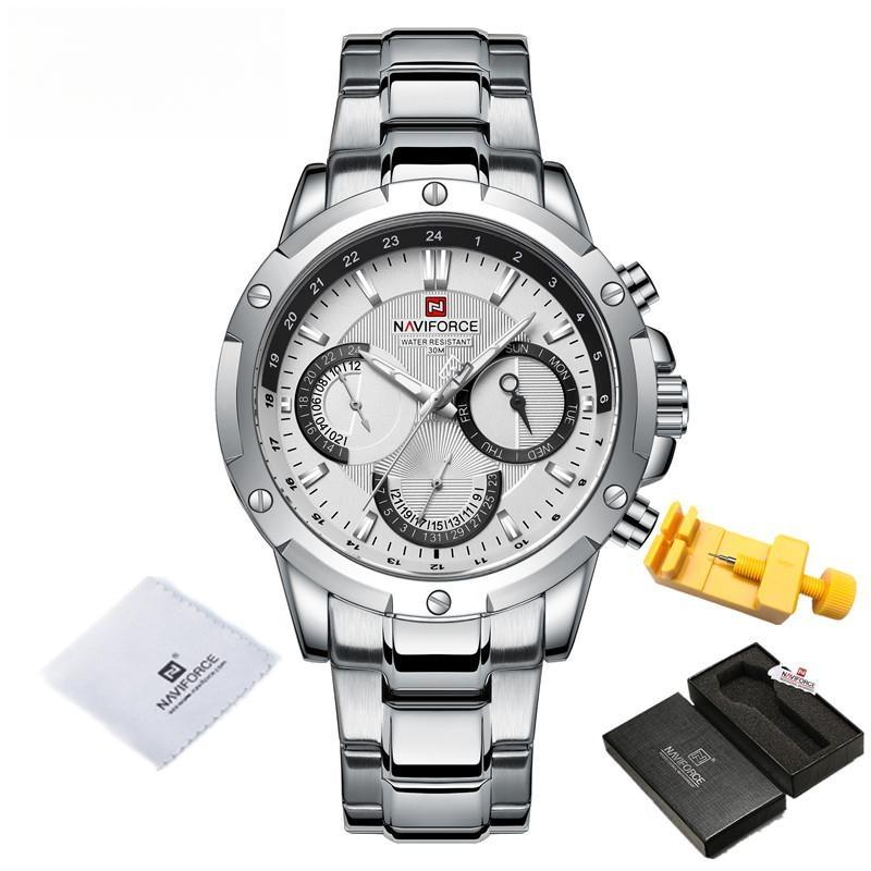 Fashion WristWatch For Men Luxury High Quality Stainless Steel Waterproof Quartz Watch