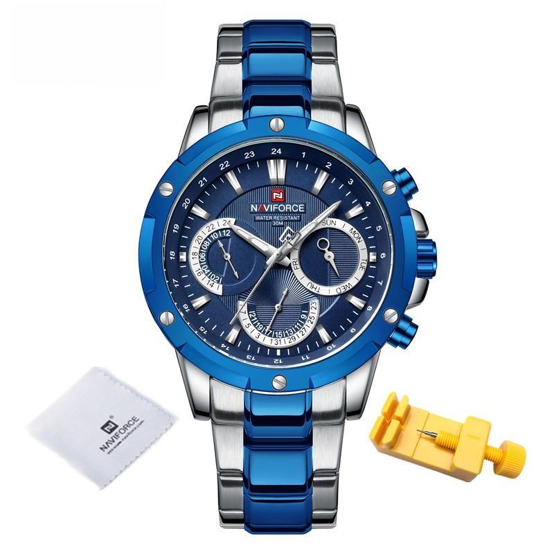 Fashion WristWatch For Men Luxury High Quality Stainless Steel Waterproof Quartz Watch