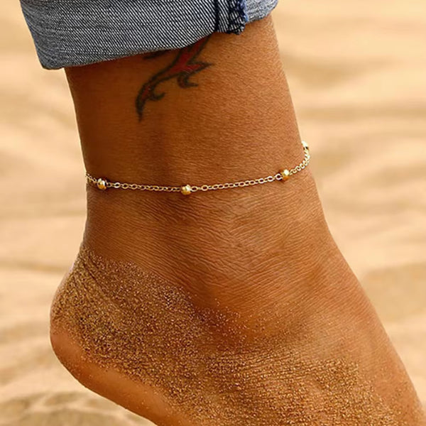 Women Anklet Bohemian Layered Heart Anklet