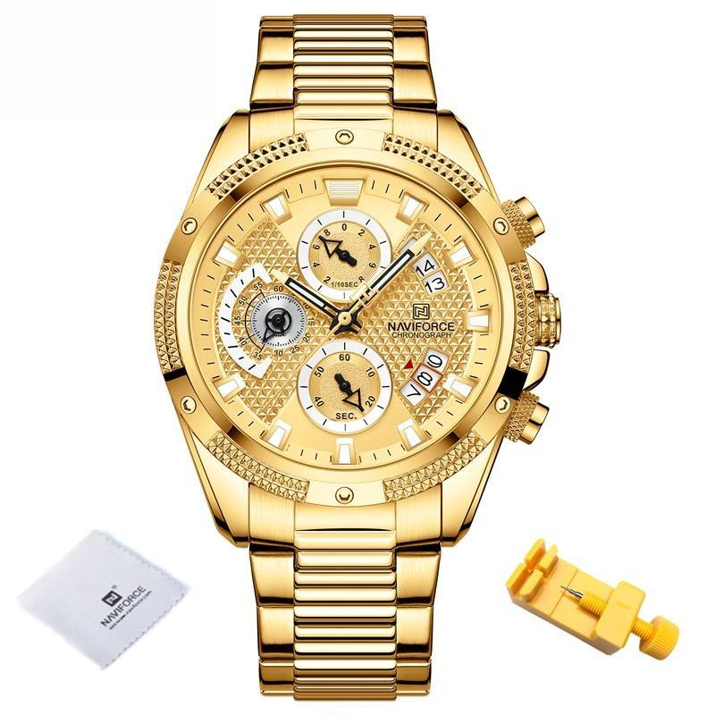 Mens Fashion Watche Quartz Stainless Steel Durable Waterproof Sports Wrist Watches