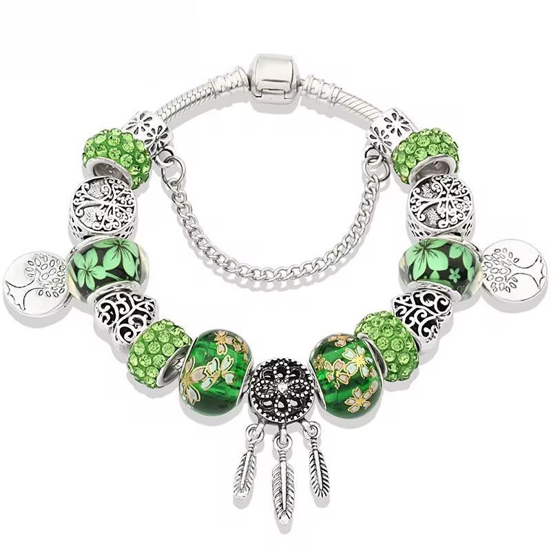 Tibetan Silver Tree of Life Fashion Bead Bracelet