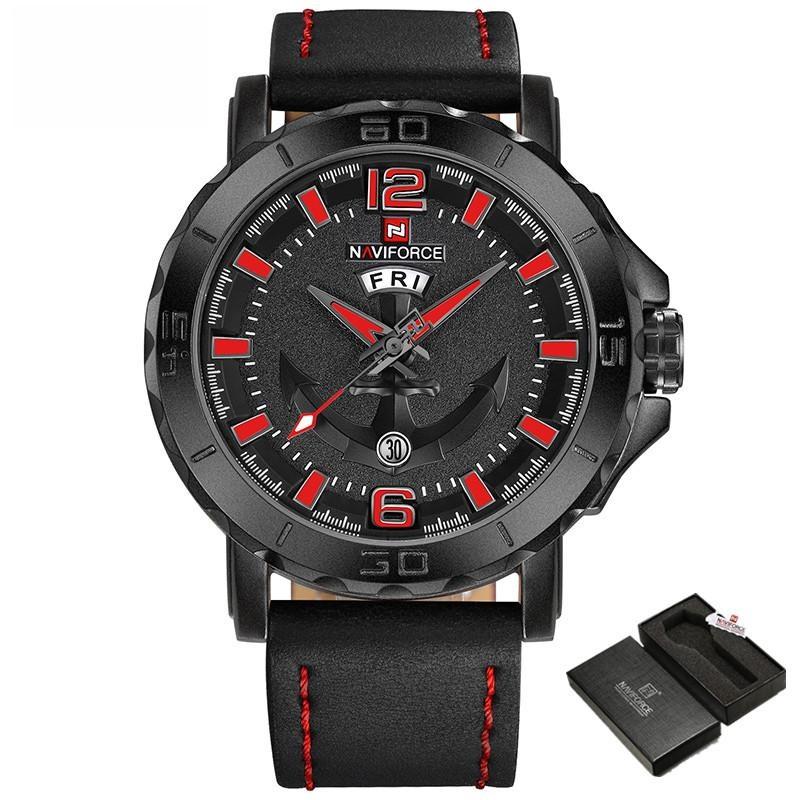 Men's Quartz Watches Leather Strap Casual Sport Wristwatch