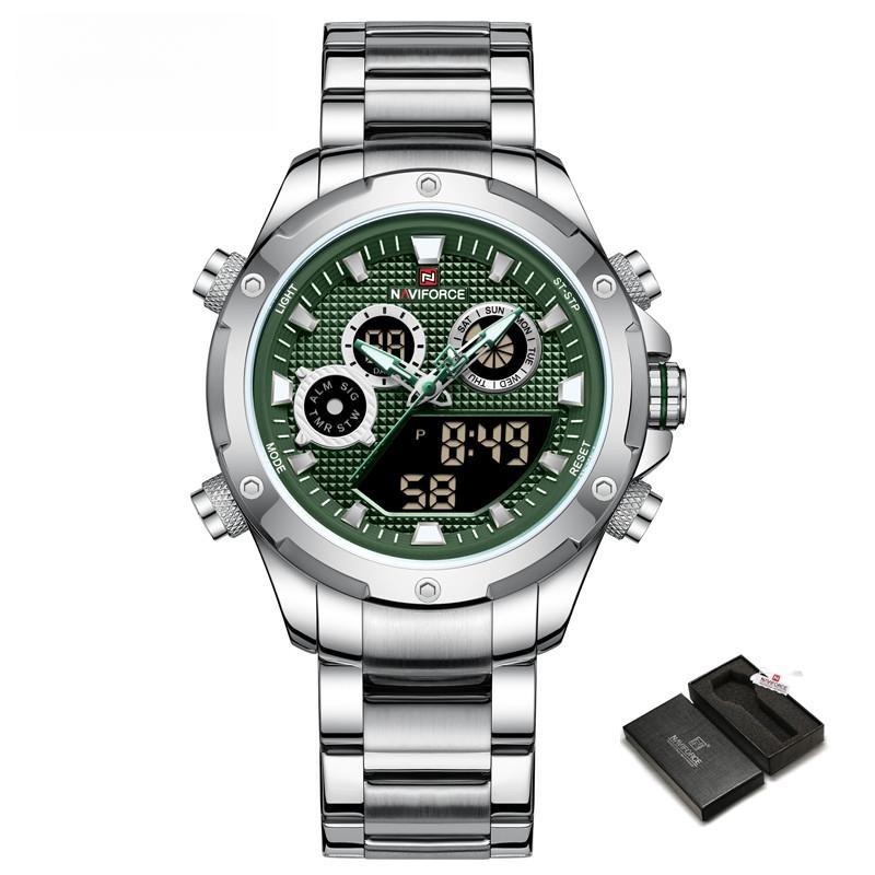 Luxury Watches Fashion Digital Wristwatch Steel Band Military Sport Waterproof Clock