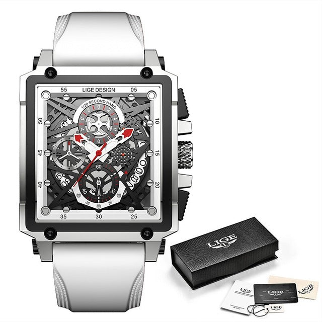 Luxury Waterproof Quartz Square Watch For Men