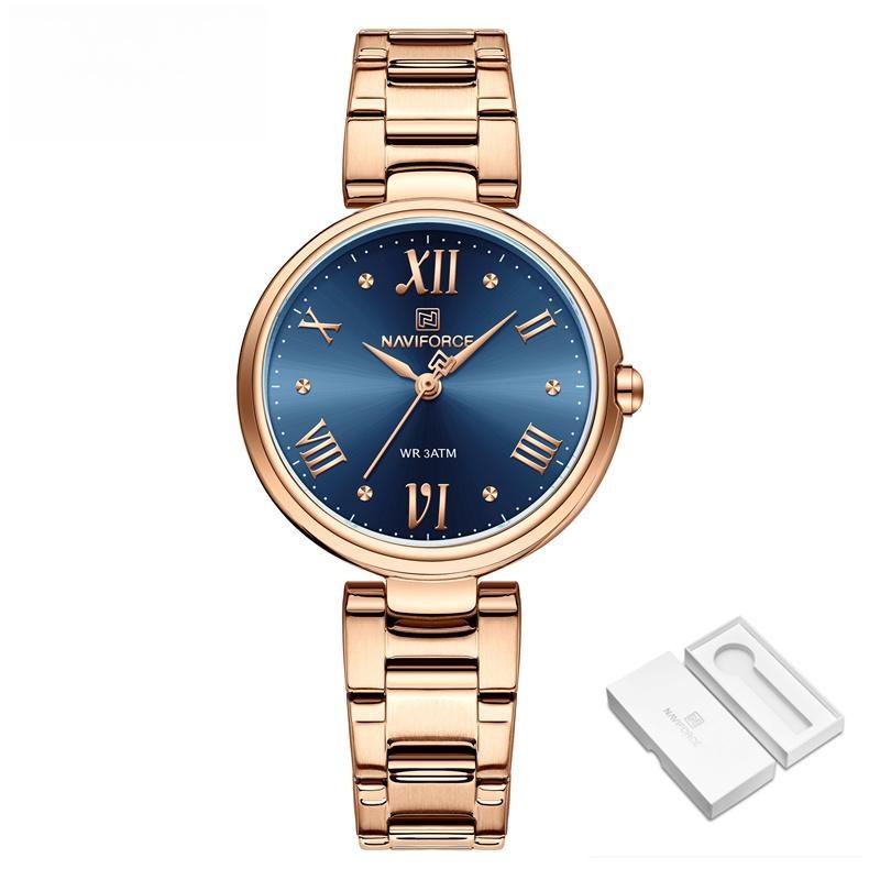 Luxury Brand Watches For Women Fashion Stainless Steel Waterproof Quartz Wristwatch