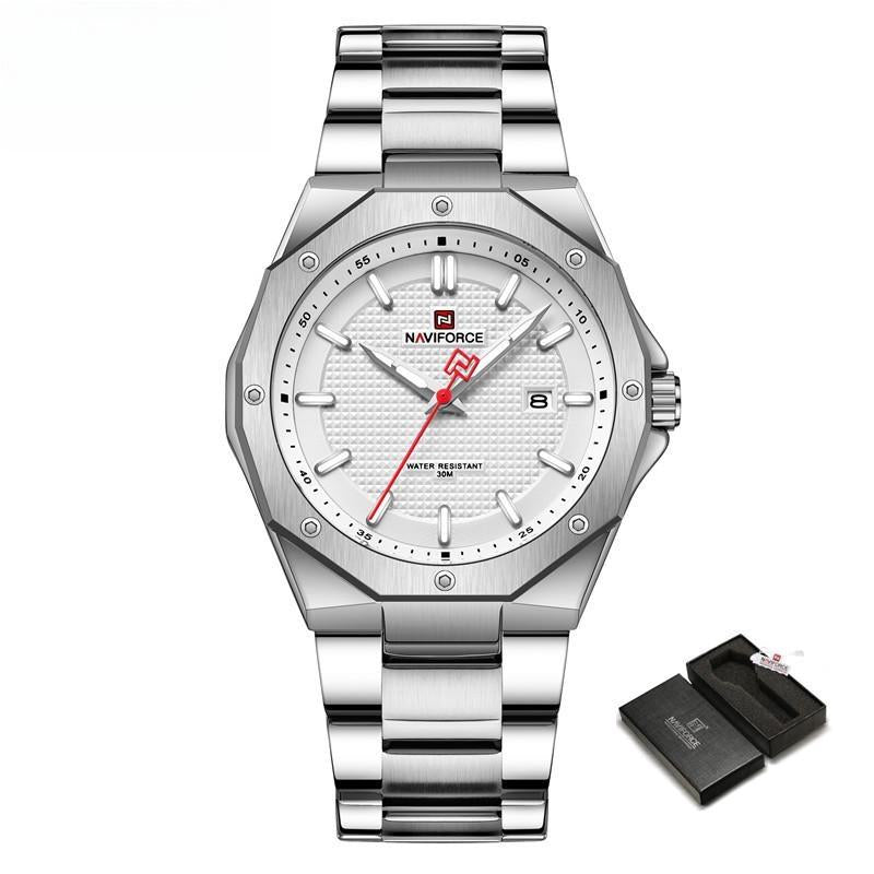 Mens Watches Stainless Steel 3ATM Waterproof Sport Date Business Quartz Wristwatch