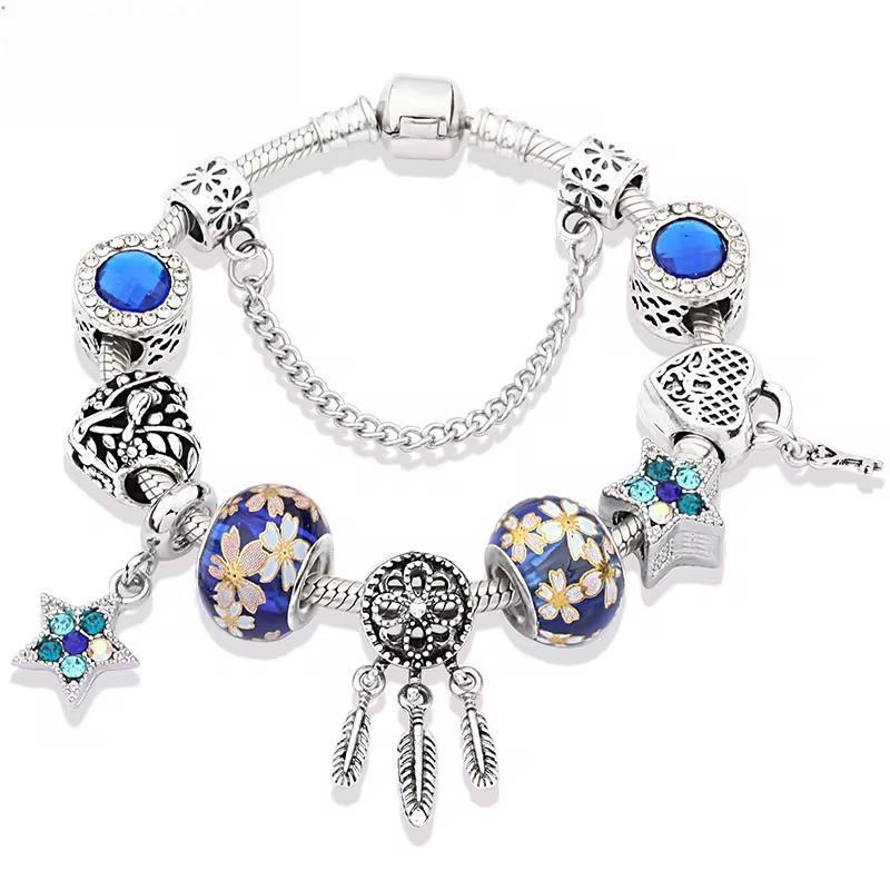 Tibetan Silver Tree of Life Fashion Bead Bracelet