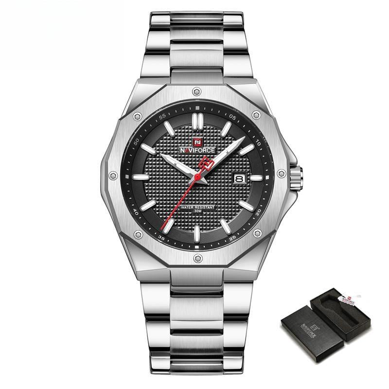 Mens Watches Stainless Steel 3ATM Waterproof Sport Date Business Quartz Wristwatch