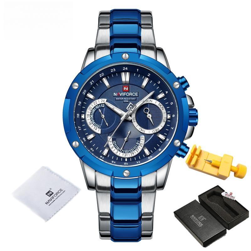 Fashion WristWatch For Men Luxury High Quality Stainless Steel Waterproof Quartz Watch