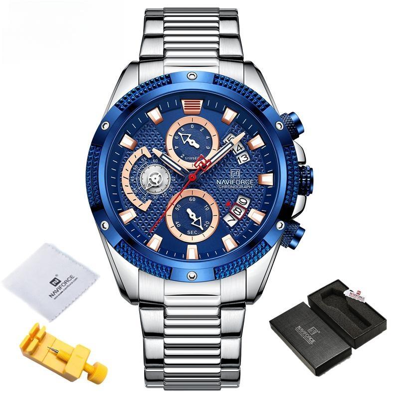 Mens Fashion Watche Quartz Stainless Steel Durable Waterproof Sports Wrist Watches