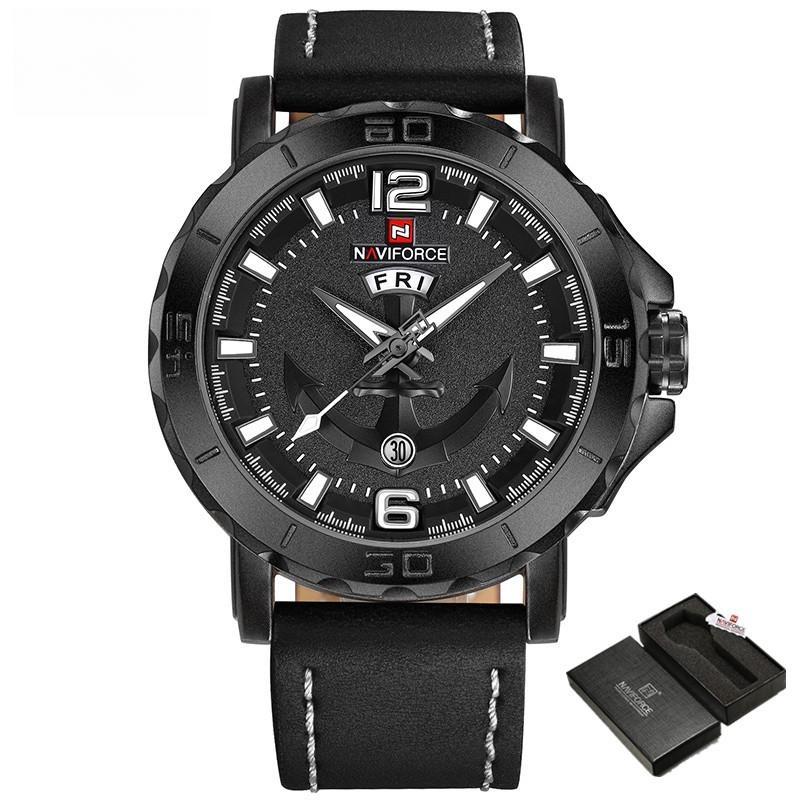 Men's Quartz Watches Leather Strap Casual Sport Wristwatch