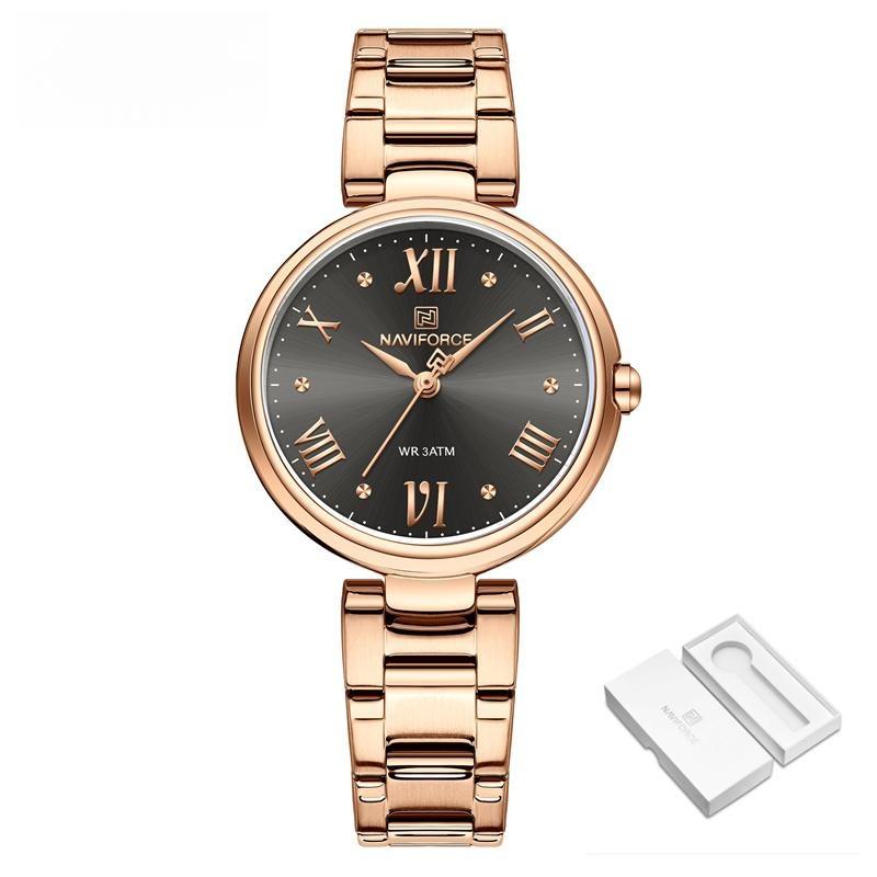 Luxury Brand Watches For Women Fashion Stainless Steel Waterproof Quartz Wristwatch