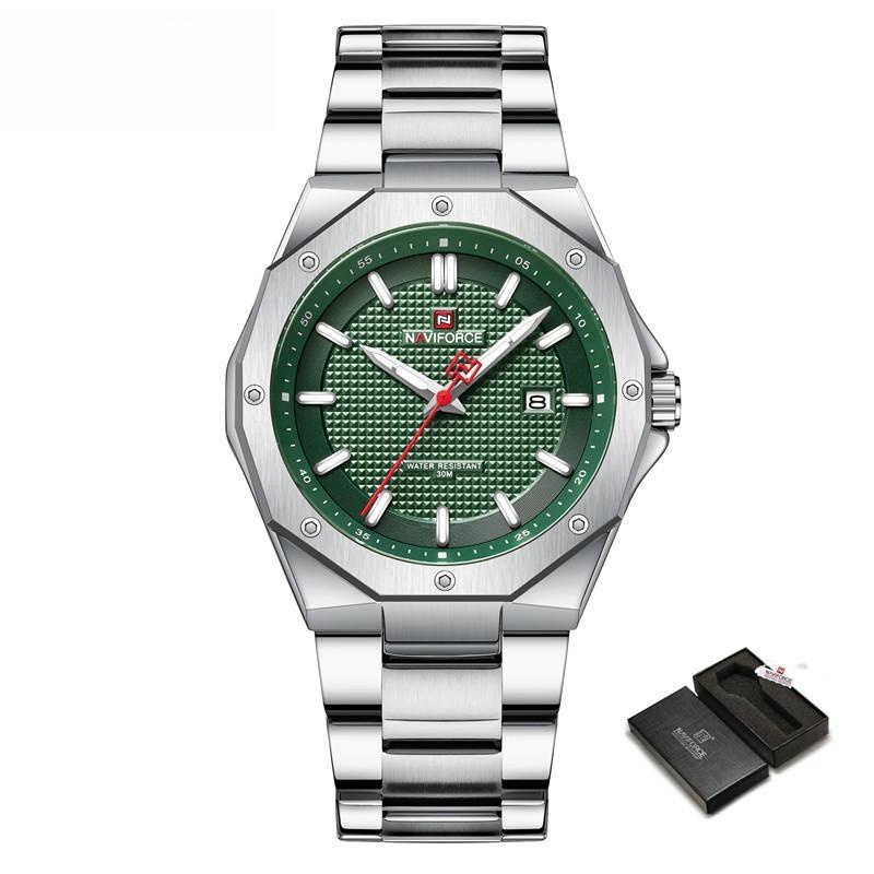 Mens Watches Stainless Steel 3ATM Waterproof Sport Date Business Quartz Wristwatch