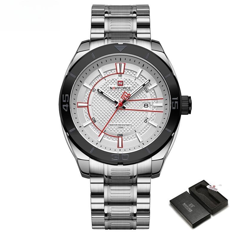 Men's Watch Fashion Sport Stainless Steel Male Quartz Waterproof Wristwatches Clock