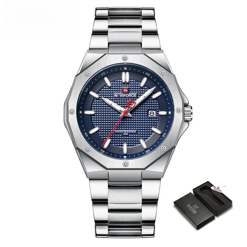 Mens Watches Stainless Steel 3ATM Waterproof Sport Date Business Quartz Wristwatch