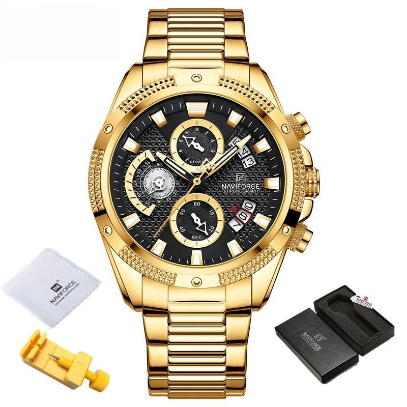 Mens Fashion Watche Quartz Stainless Steel Durable Waterproof Sports Wrist Watches