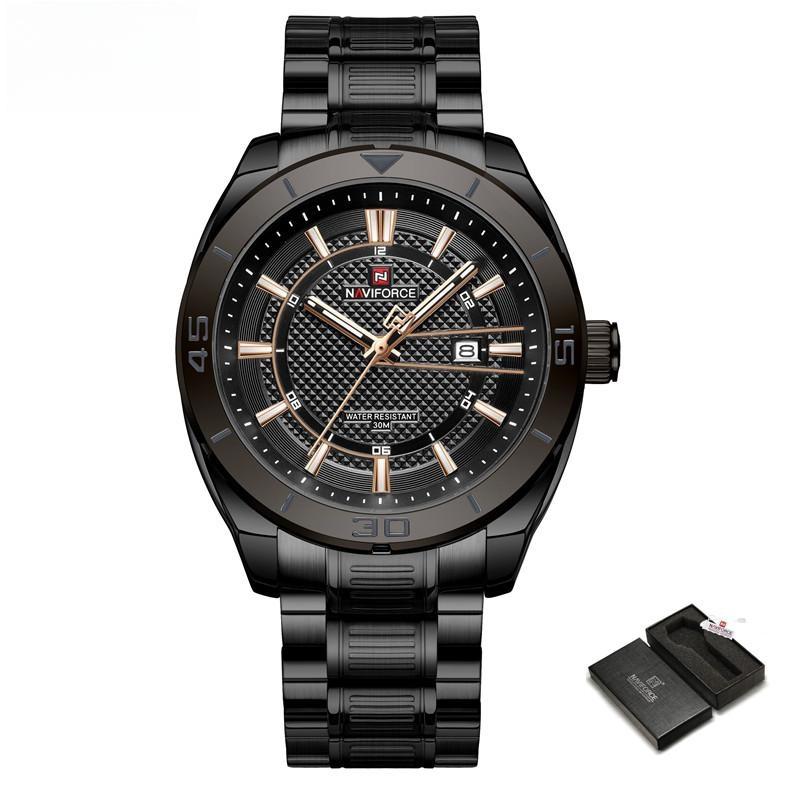 Men's Watch Fashion Sport Stainless Steel Male Quartz Waterproof Wristwatches Clock