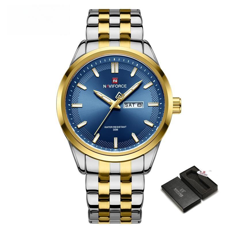 Original Watch for Men Waterproof Luxury Classic Strap Date Week Quartz Wristwatch