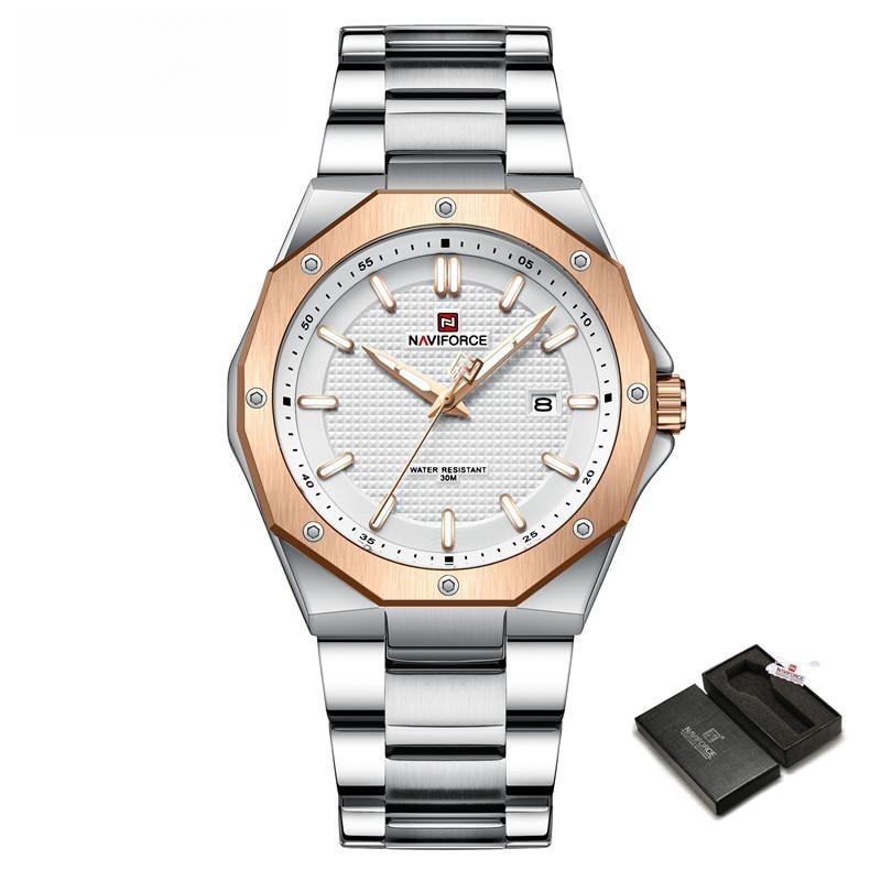 Mens Watches Stainless Steel 3ATM Waterproof Sport Date Business Quartz Wristwatch