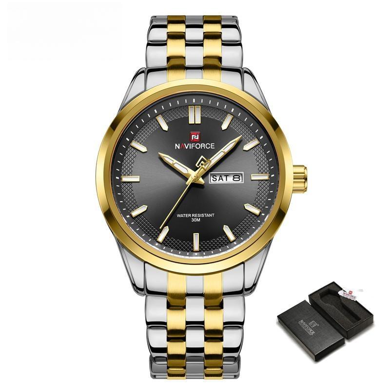 Original Watch for Men Waterproof Luxury Classic Strap Date Week Quartz Wristwatch