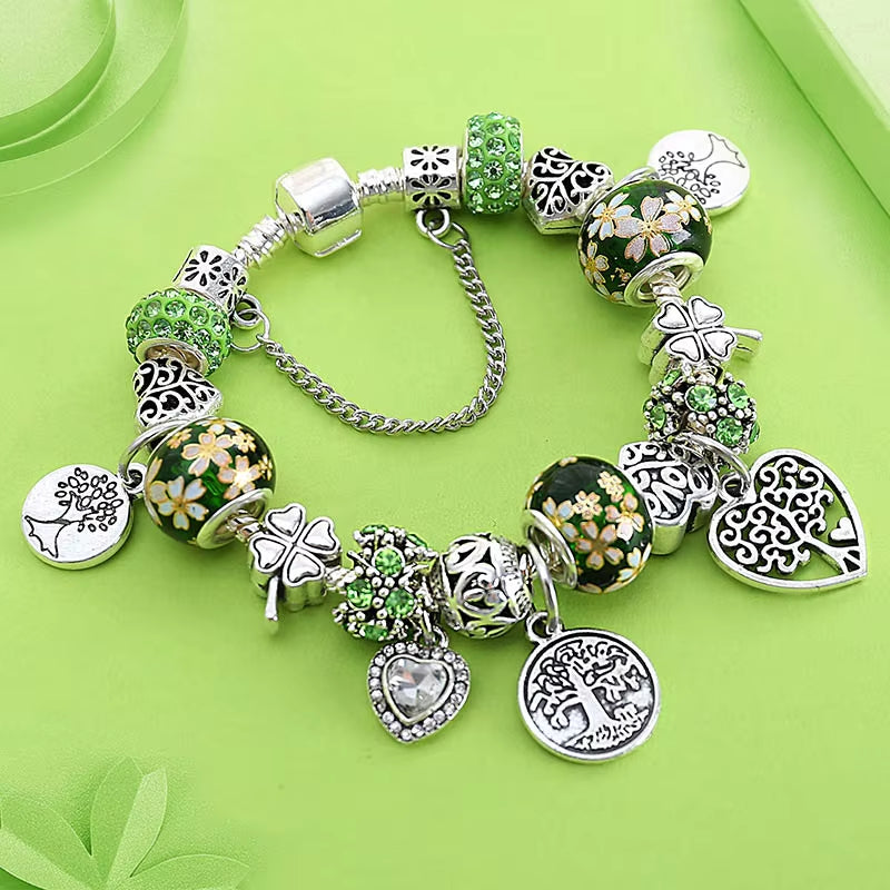 Tibetan Silver Tree of Life Fashion Bead Bracelet