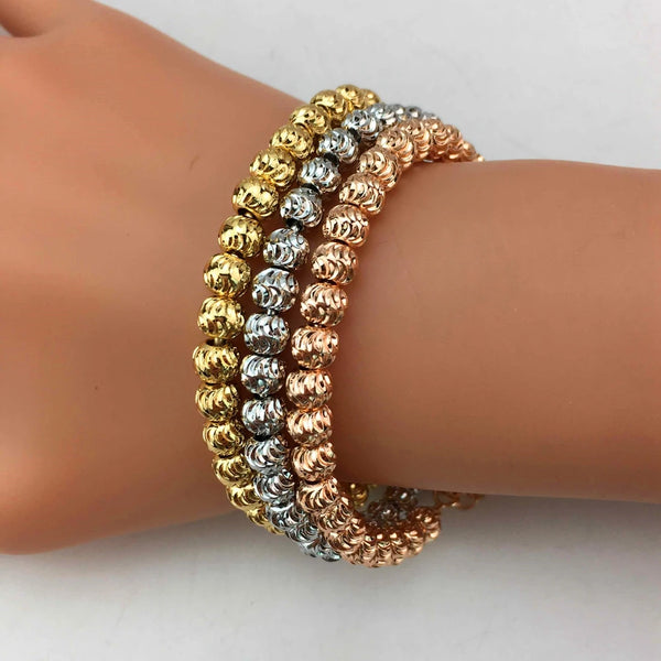 Women's Three Tones Bangles Multi 3 Piece Bracelets  Fashion Bracelet