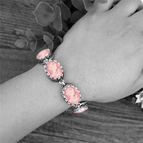 Oval Lady Queen Cameo Strand Bracelets For Women