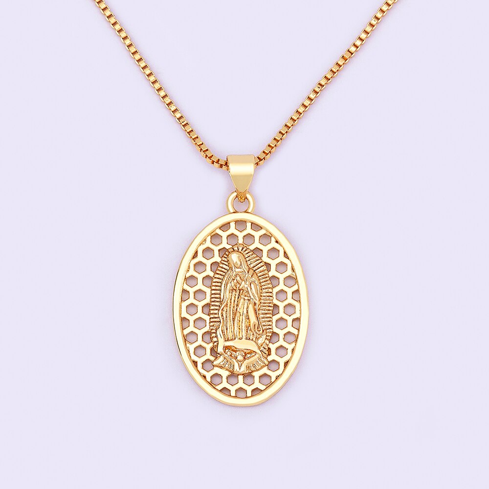 Virgin Mary Pendant Necklace for Women