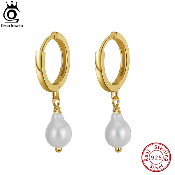 9mm Natural Baroque Pearl Drop Earrings