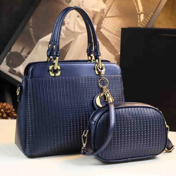 Elegant Women Handbag and Purse High Quality PU Leather Shoulder Casual Tote Large Capacity 2 Pcs Set