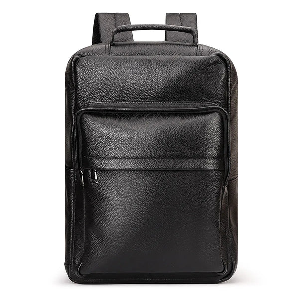 Men's luxury Fashion Business Backpack 15.6 Inch Laptop Backpacks Genuine Leather Men's Backpack