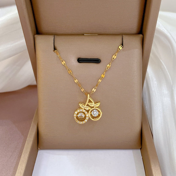 Classic Temperament Letter Flower Pendant Short Necklace For Women