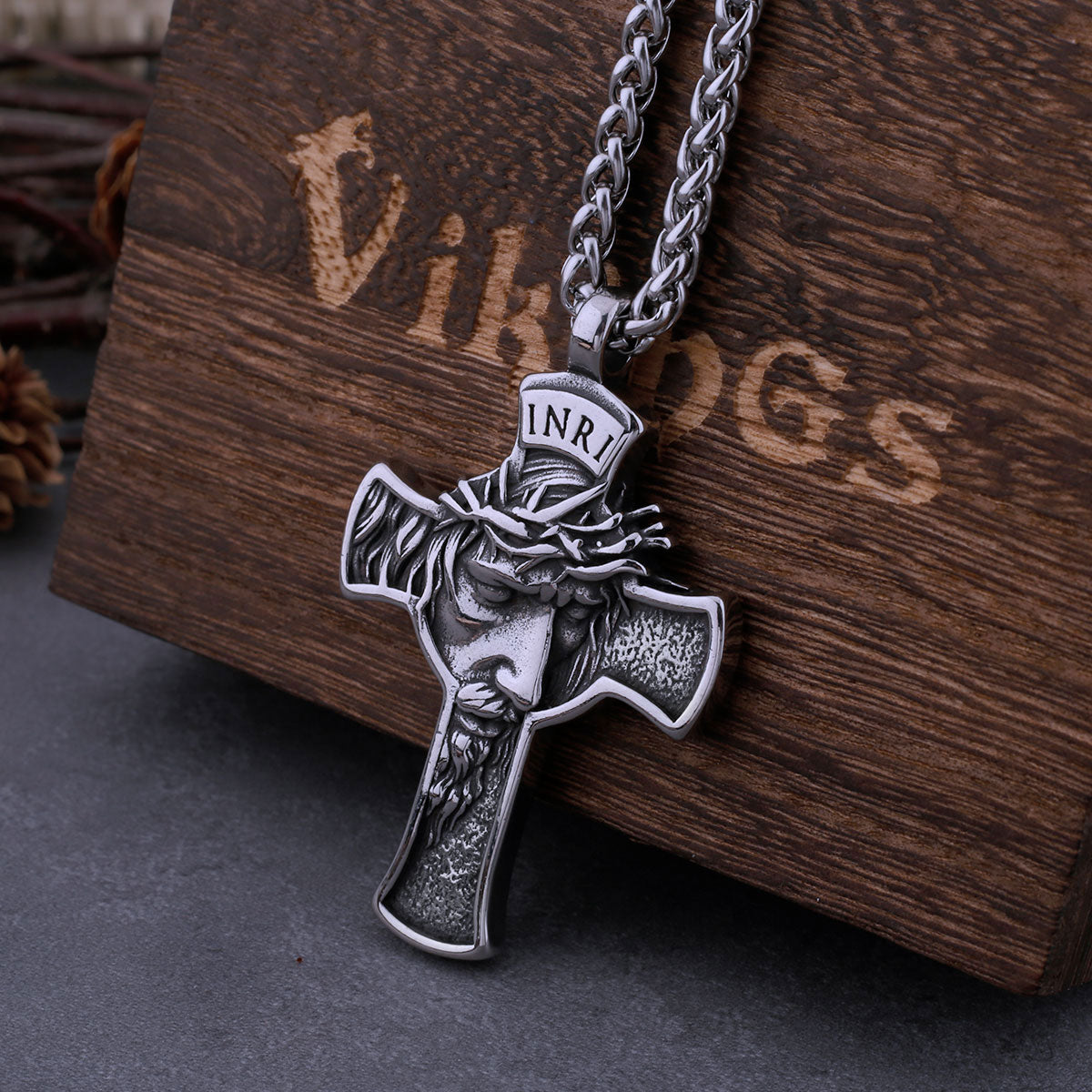 316L Jesus Necklace Men's Classic Creative Exorcist Cross Pendant