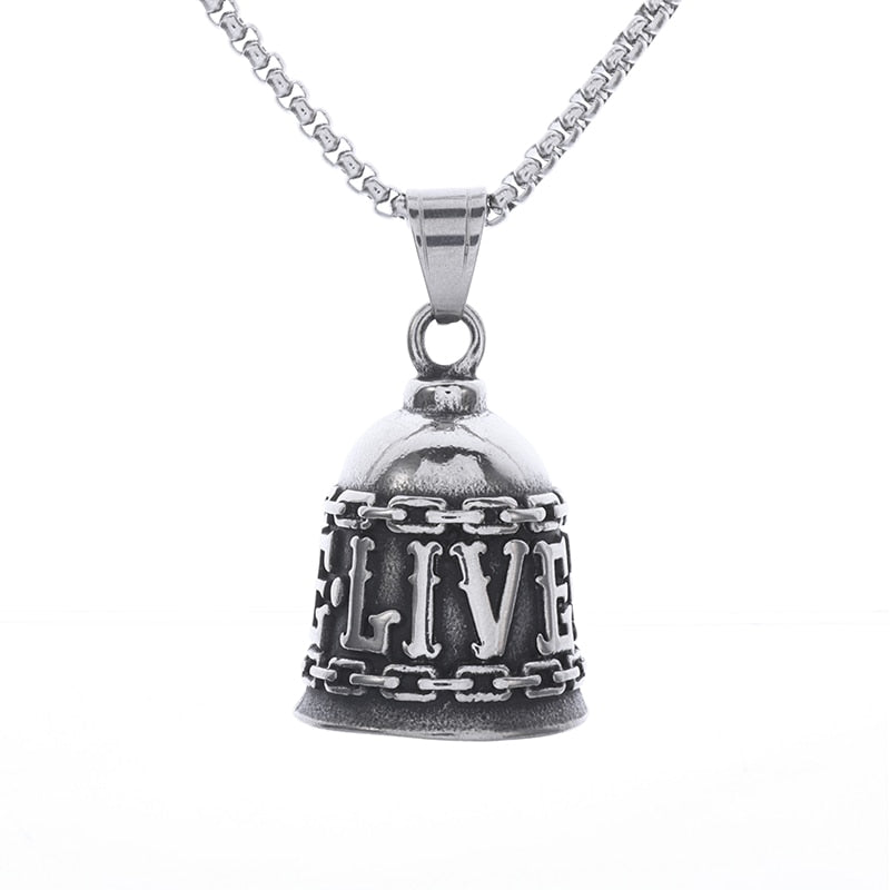 New Creative Route 66 Road Sign Bell Pendant Necklace for Men and Women