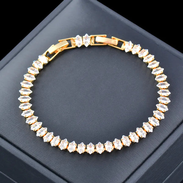 Classic Cubic Zirconia Tennis Bracelet For Women