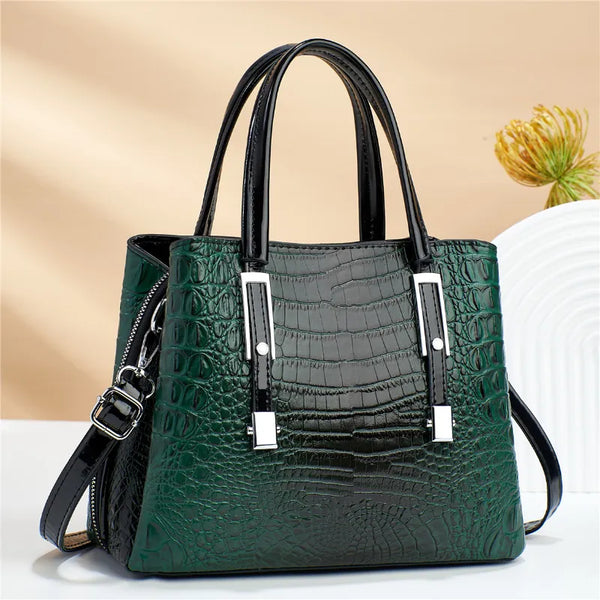 Light Luxury Crocodile Pattern PU Texture Crossbody Bags Women