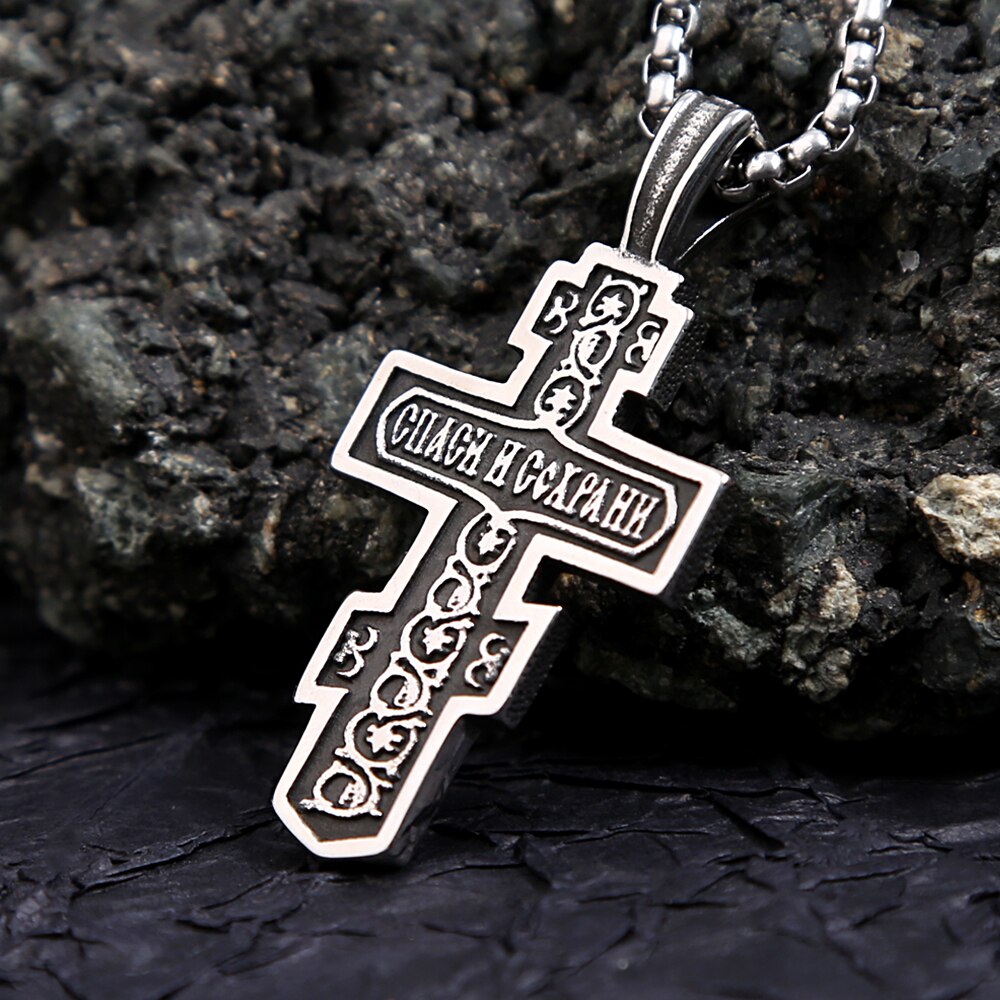 New Vintage Jesus Cross Pendant Necklaces For Men Women