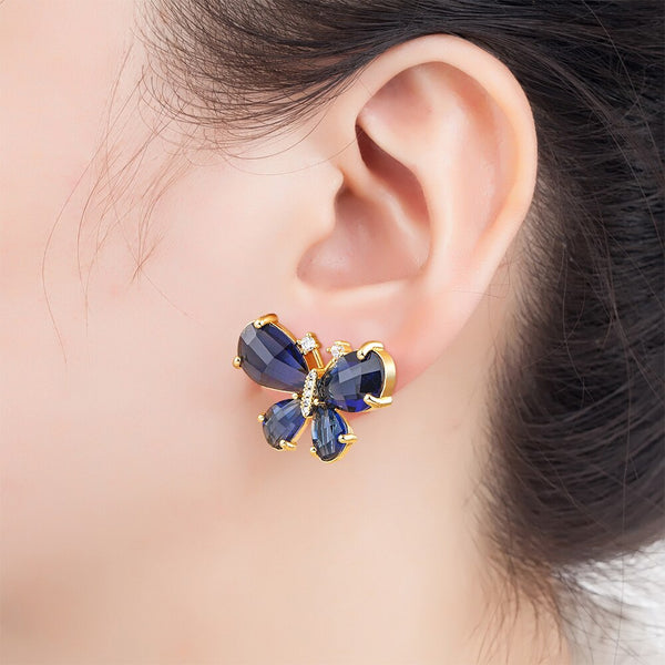 Boho 7 Colors Butterfly Stud Earrings For Women