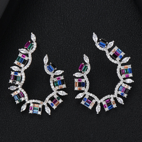 Luxury New Trendy Fashion Earrings For Women Shiny Fine Bridal Wedding Engagement  Earrings