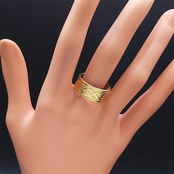 Trend Stainless Steel Adjustable Rings Gold Color Opening Rings