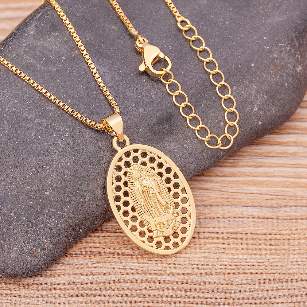 Virgin Mary Pendant Necklace for Women