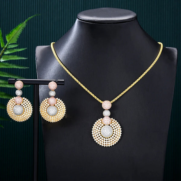 Gorgeous Luxury Necklace Earrings Jewelry Sets Shing Charm DIY