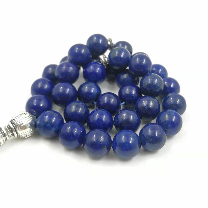 Tasbih men gemstone Lapis lazuli islamic Rosary Muslim Paryer beads arabic misbaha bracelets Eid gift