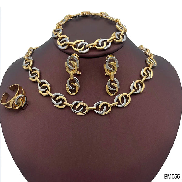 Dubai Jewelry Set For Women Gold Plated  Jewelry  Necklace For Women