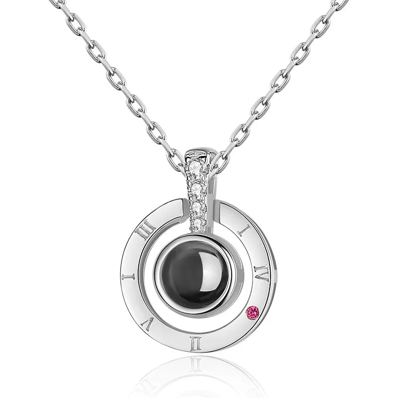 Projection Necklace With Gift Box 100 Languages I Love You Pendant Jewelry For Women Gifts