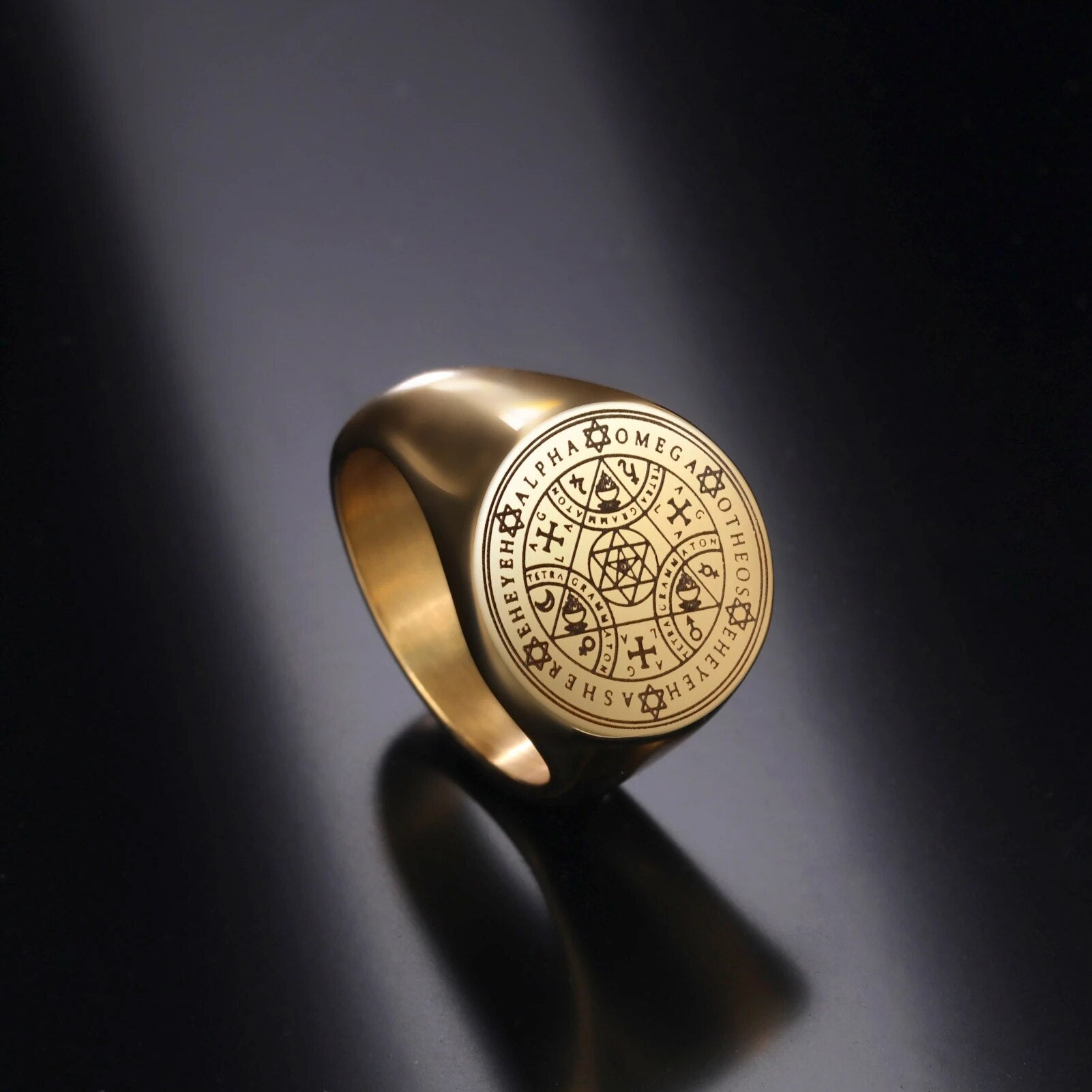 Dreamtimes Enochian Magic Angel Ring Men