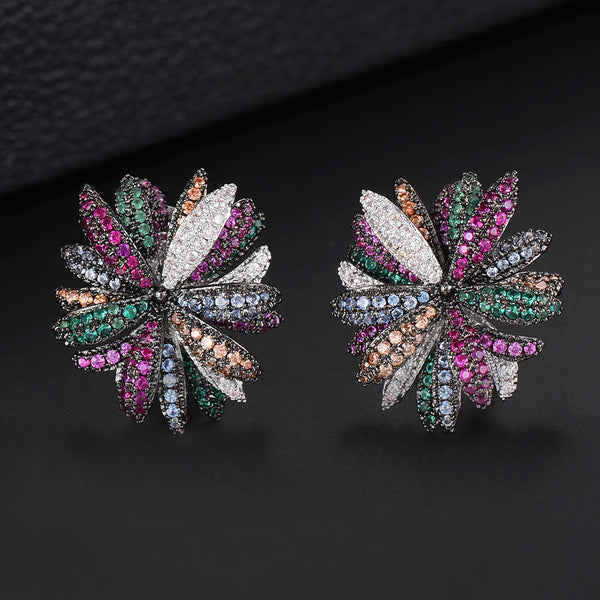 Design Fashion Earrings Korean Luxury Bowknot AAA Cubic Zirconia Stud earings For Women