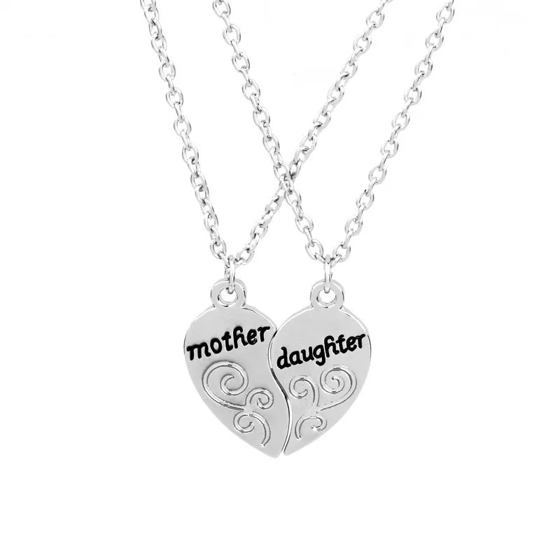 Gift for Mother Two-Part Mother Daulghter Pendant Necklace In Love Box Set