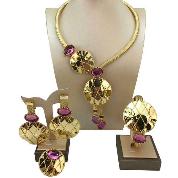 Latest  Brazilian Jewelry Sets High Quality Big  Jewelry  for Women Party Gift